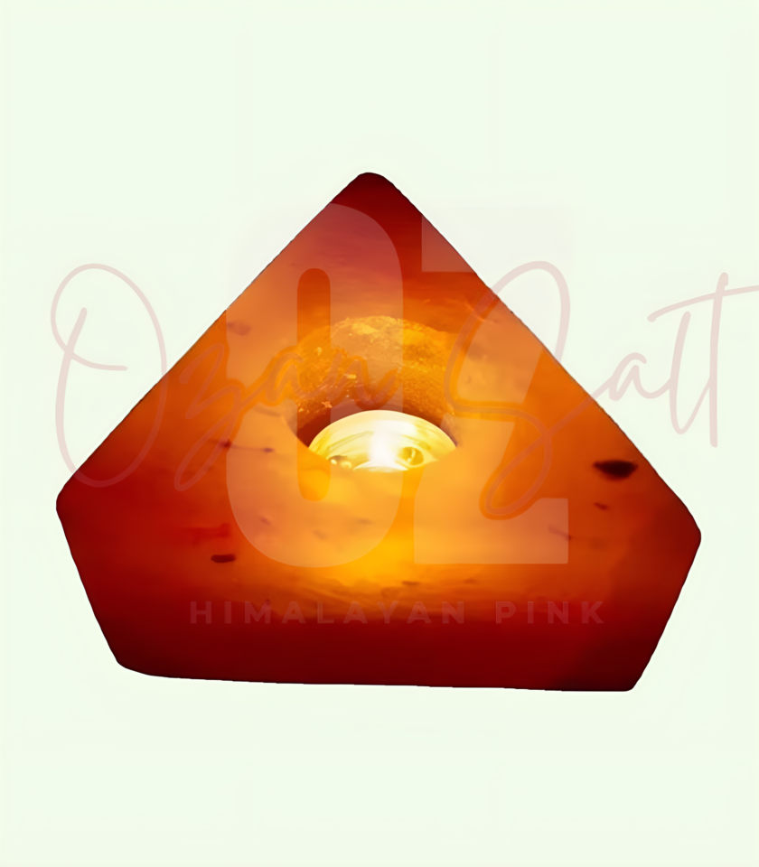 Himalayan Salt Triangle Tealight Holder