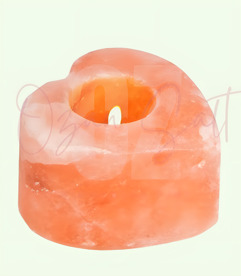 Himalayan Salt Heart Tealight Holder